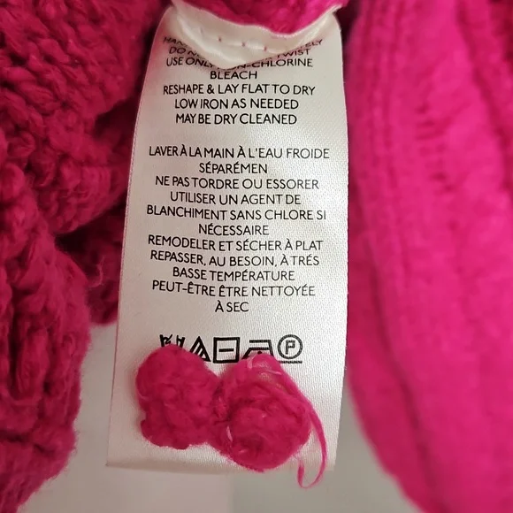 Pilcro Anthropologie Women's Pink Mock-Neck Cable-Knit Sweater Size XS - Picture 11 of 11